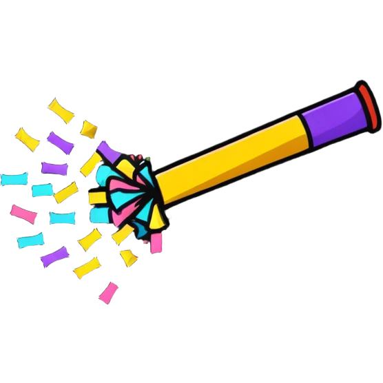 colorful confetti celebration popper emoji