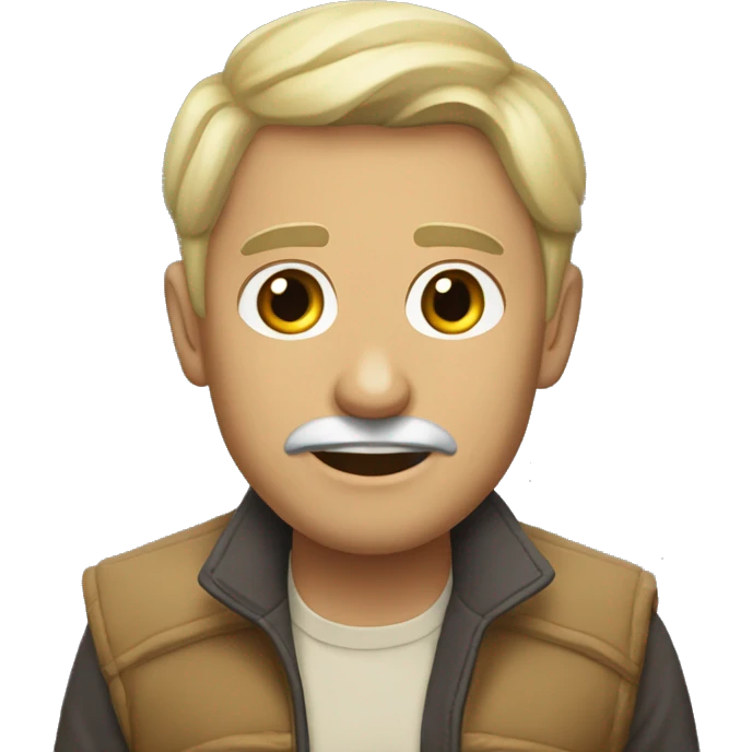 Блондинка с каре медитирует emoji