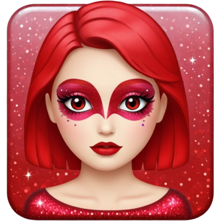 red glitter artist emoji