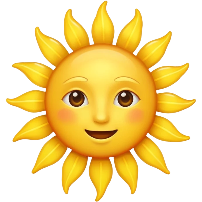 Sun no face emoji