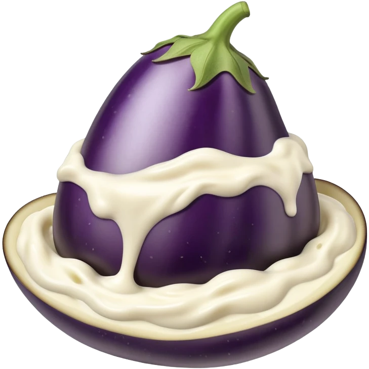 Whole Eggplant with Alfredo sauce  emoji