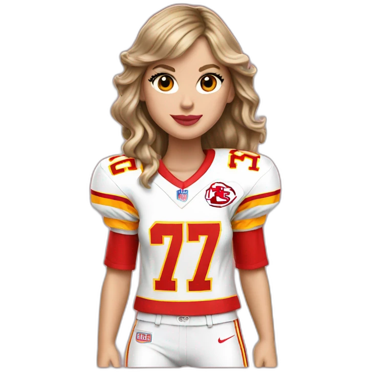 taylor swift wearing 87 chiefs jersey emoji
