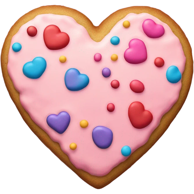 Cookie heart with number 8 emoji
