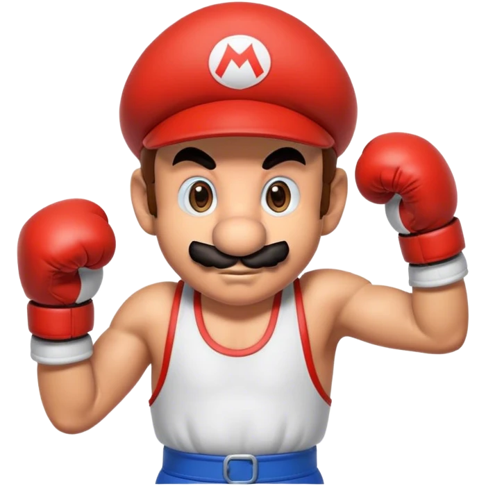 super mario with boxing gloves emoji