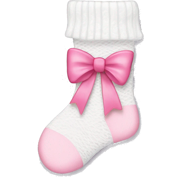 White socks with pink lace and bow emoji