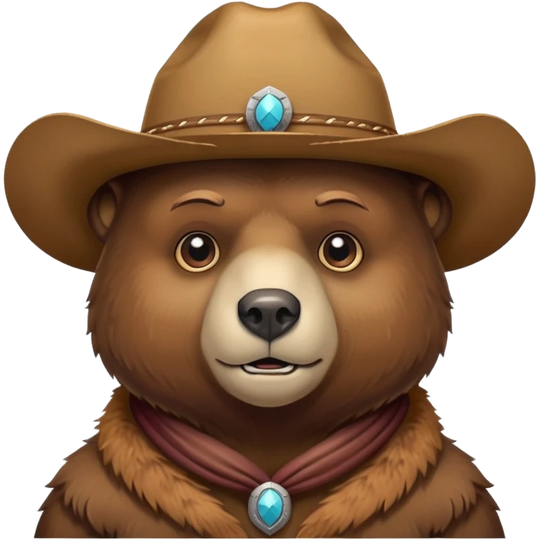 Bear with cowboy hat  emoji