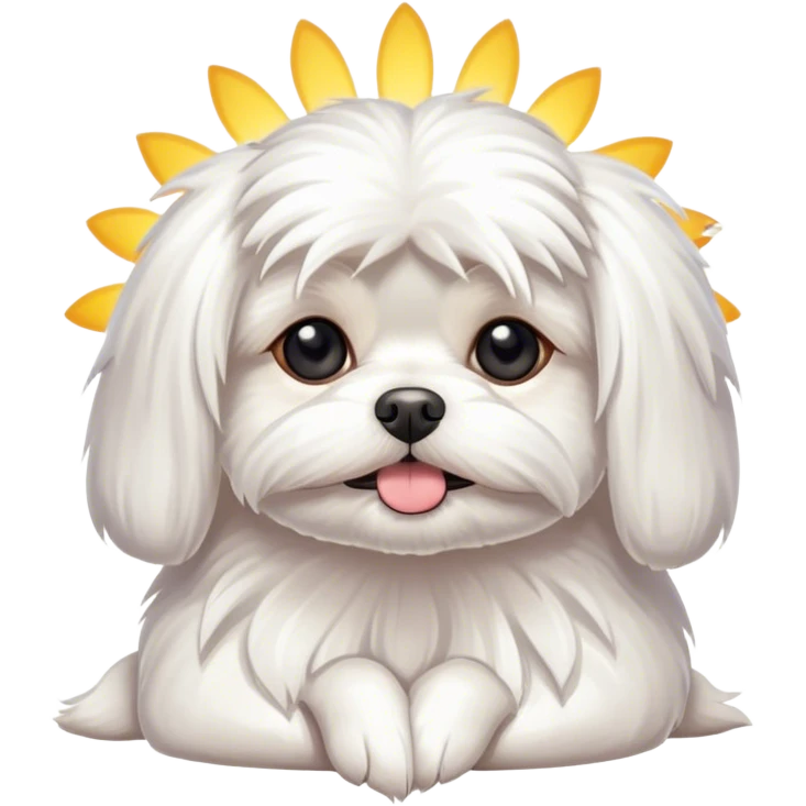 Maltese sun bathing emoji