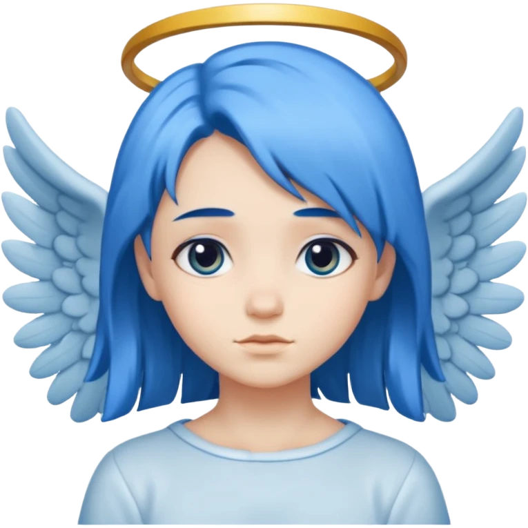 blue hair angel emoji