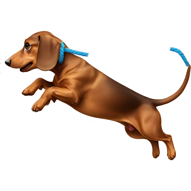 Dachshund jump roping  emoji
