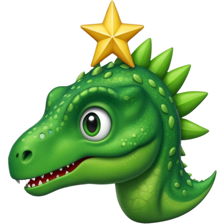 Dinosaurio con ojos de estrella emoji
