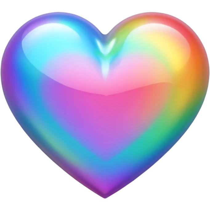 heart iridescent holographic emoji