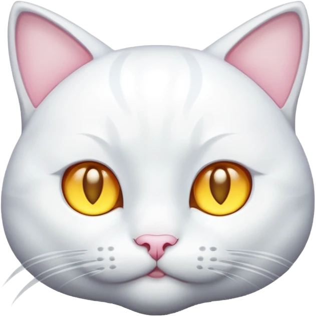white cat luminous emoji