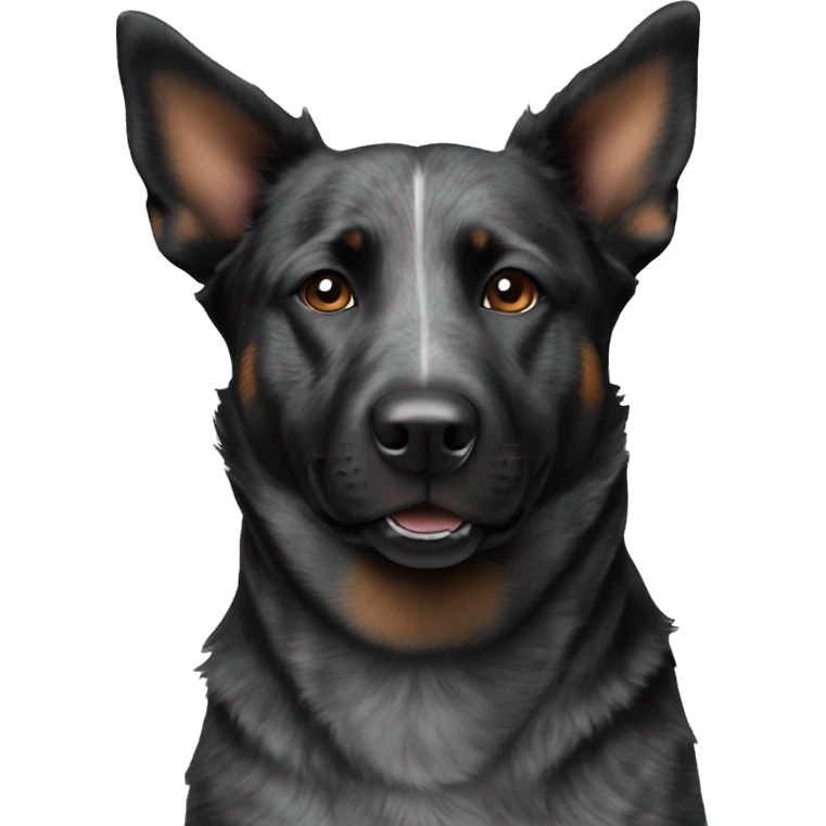 Black cattle dog  emoji