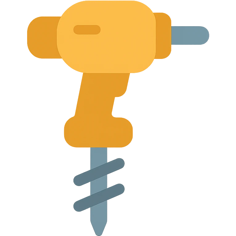 colored mining drill icon for the mining industry emoji