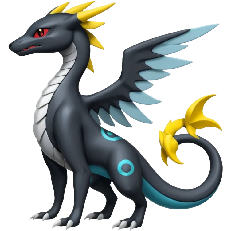 Salandit-Salamence-Umbreon-Silvally-fusion (full body) emoji