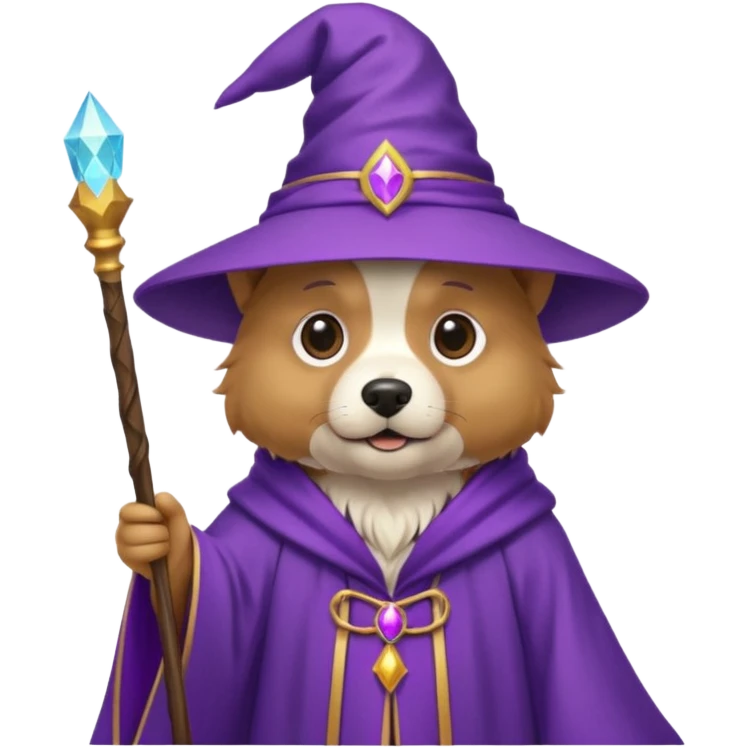 Dog wizard emoji