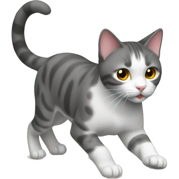 Un gato caminando en dos patas emoji