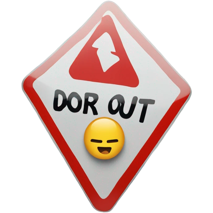Don’t crash out sign  emoji
