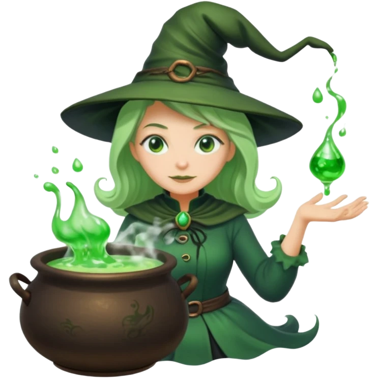 green witch cooking potion emoji