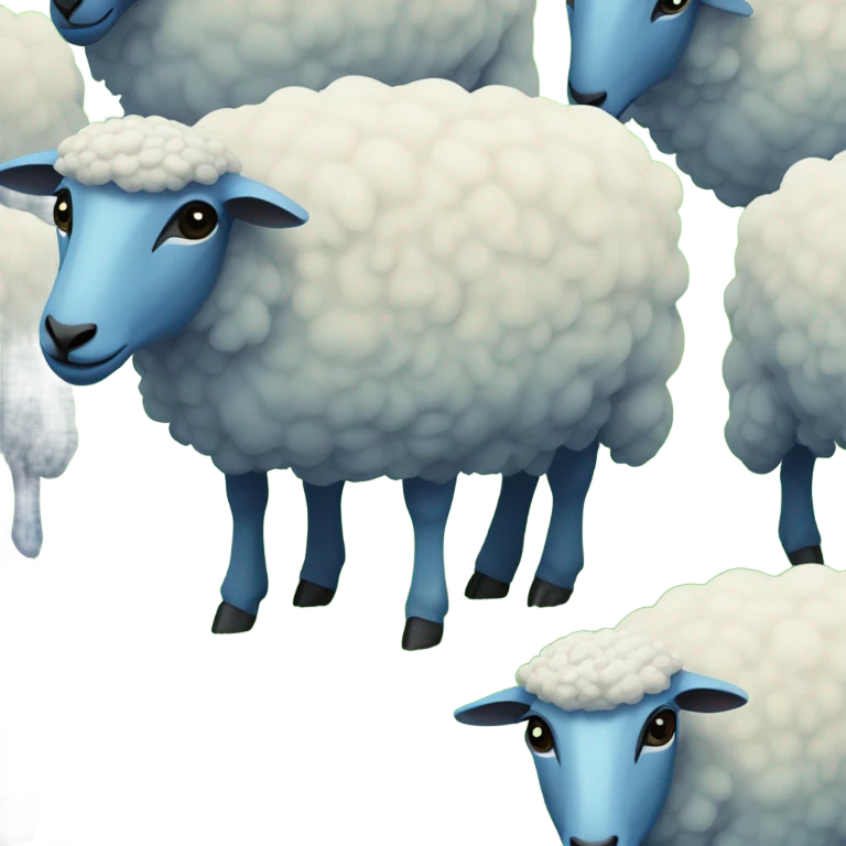 Blue sheep emoji