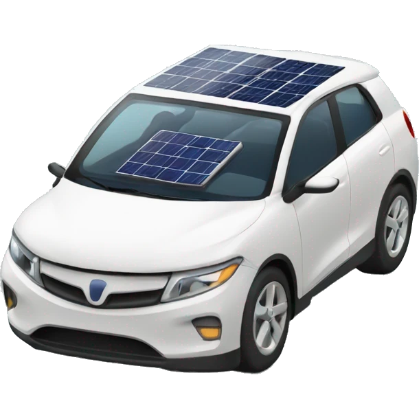 charging car with solar panel emoji