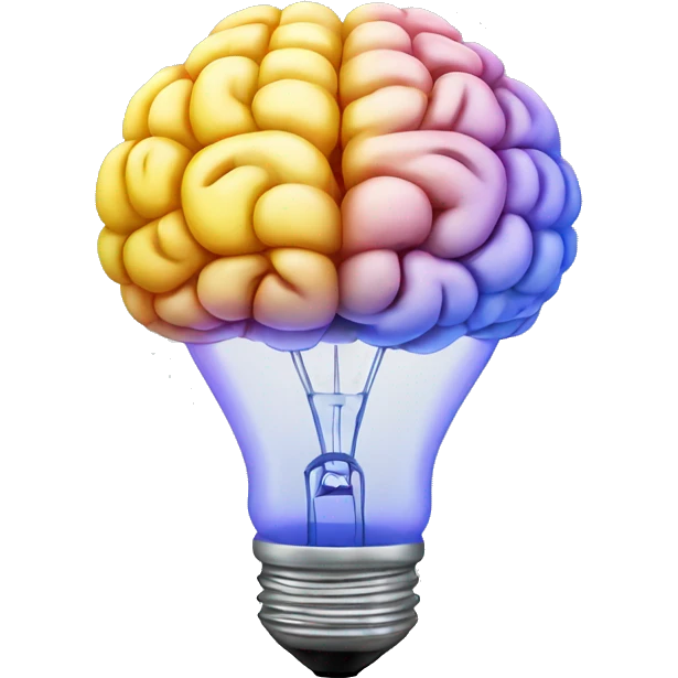 Lightbulb with brain form emoji