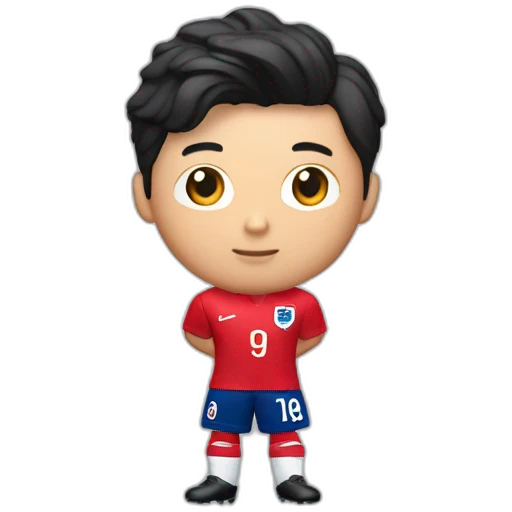 Son heung min red Jersey korea emoji