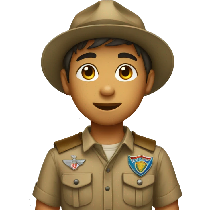 a scout boy aged around 7 years old emoji
