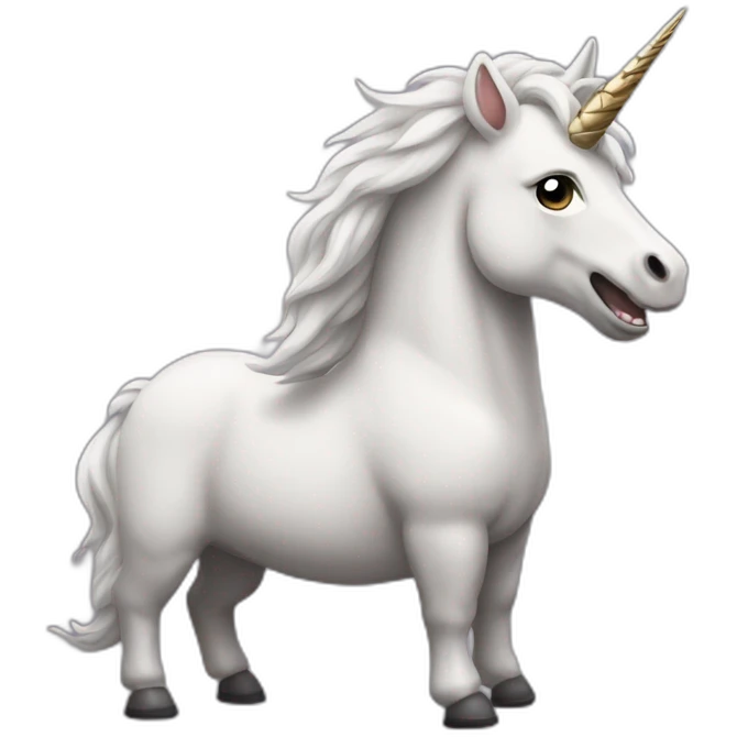 Unicorn playing rock emoji