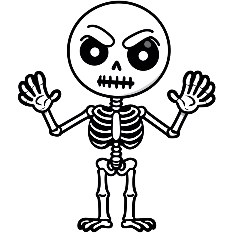 A skeleton being annoyed emoji