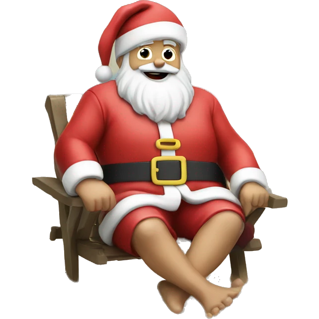 Santa on beach emoji