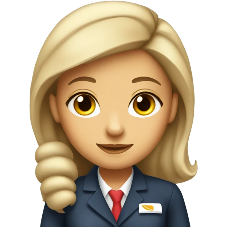 a flight attendant gitl emoji