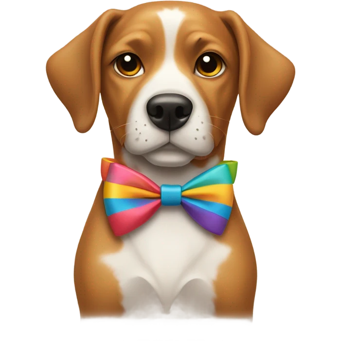 Dog with a bow emoji