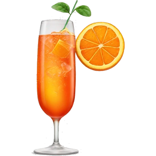 Glass with aperol spritz  emoji