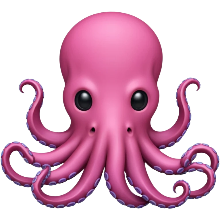pink octopus, no face emoji