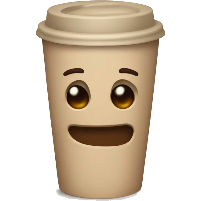 A coffee with a beige cover around it emoji