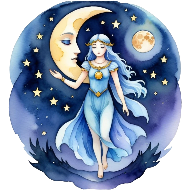 Tarot card the moon emoji