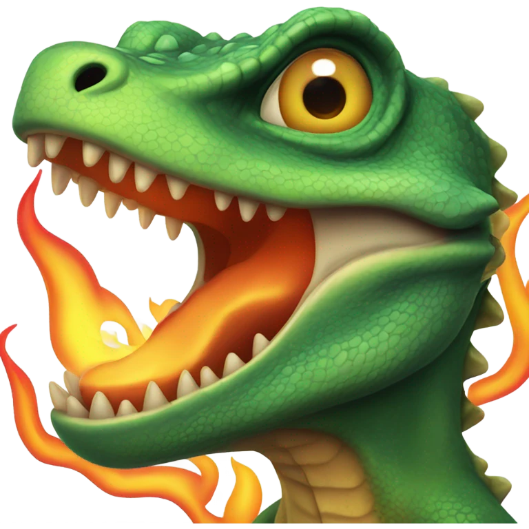 lizard breathing fire emoji