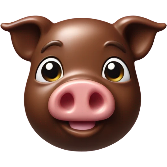 Pig made out of chocolate  emoji