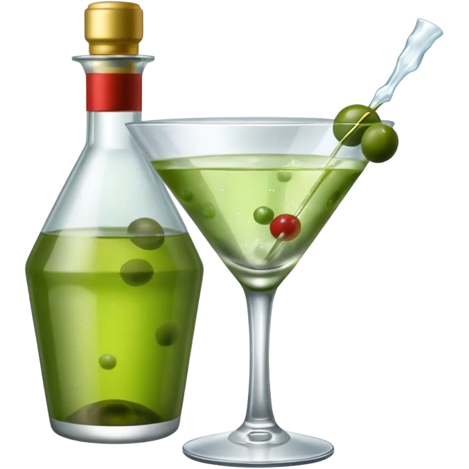 bottle of martini emoji