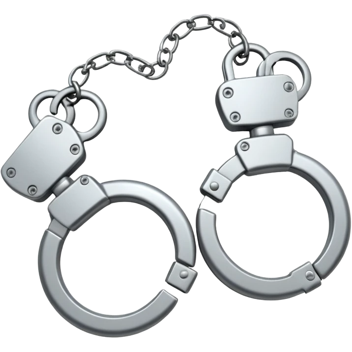 cracking handcuffs with little effects of cracks super minimalistic emoji