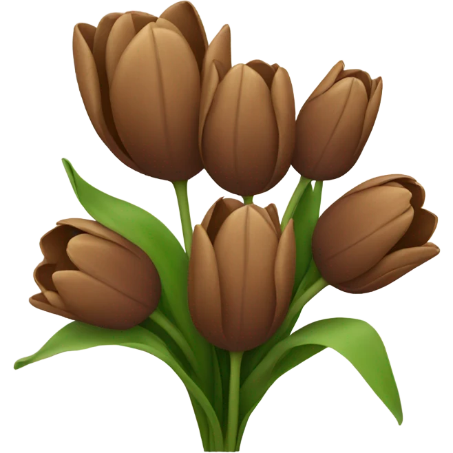 Bouquet of brown tulips  emoji