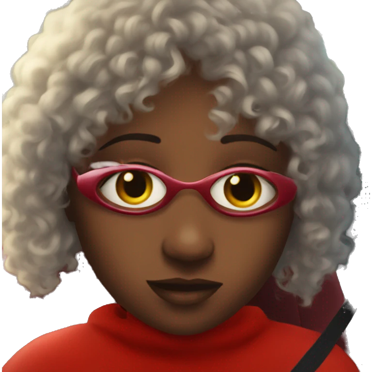 girl with heart shaped blinds emoji