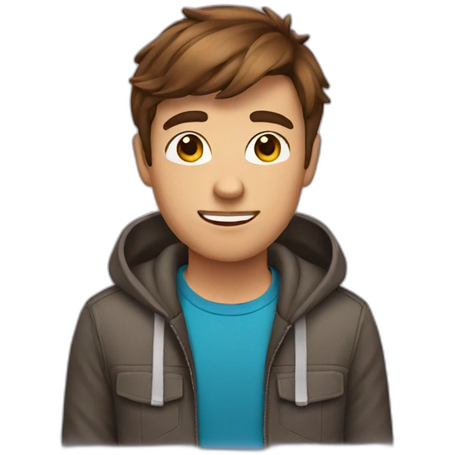 A teen man whit Brown hair emoji