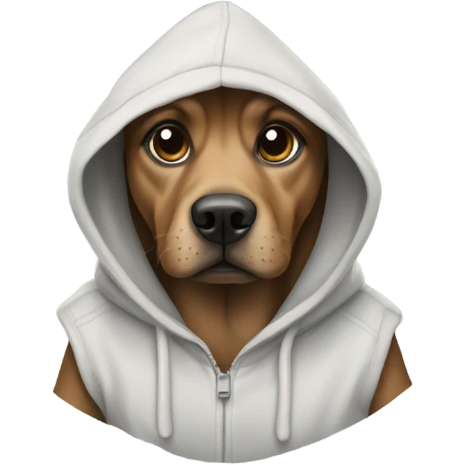 Dog wearing a hoodi emoji