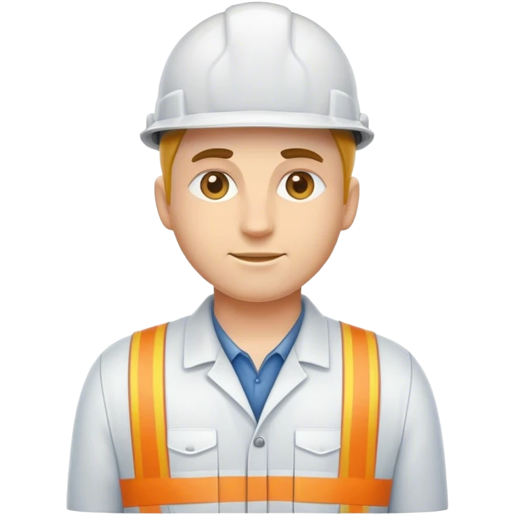 Worker full height white emoji