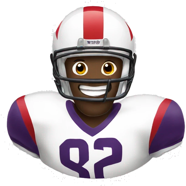 Smiling football emoji