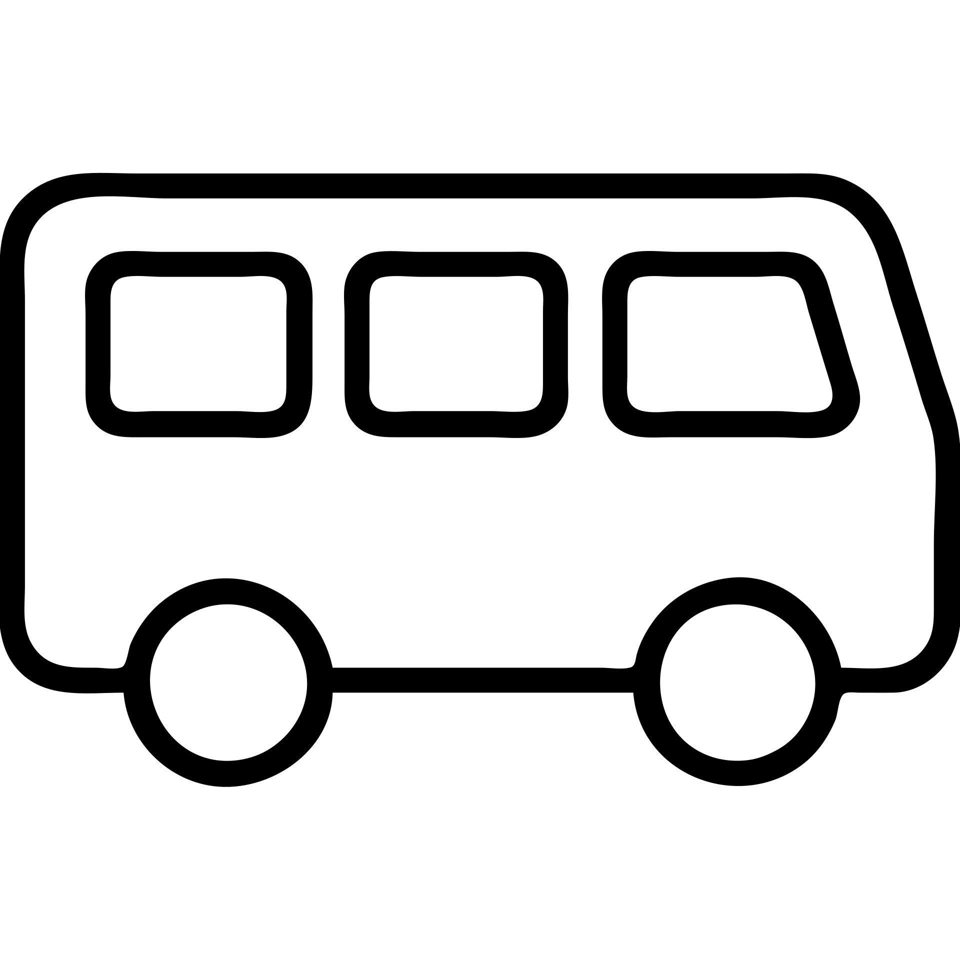 simple bus transportation vehicle with windows and wheels emoji