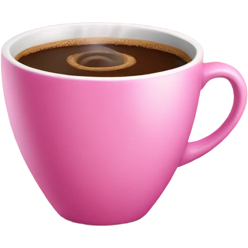 Coffee coffee Coffee in pink cup emoji