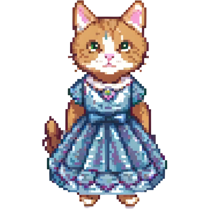 a cat wearing a dress emoji